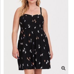 Torrid black origami crane dress